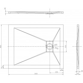 Ντουζίερα - ROUGH STONE ICST 10080RS-2