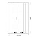 Bathroom screen  ICS  130L SILK  - Shower screen