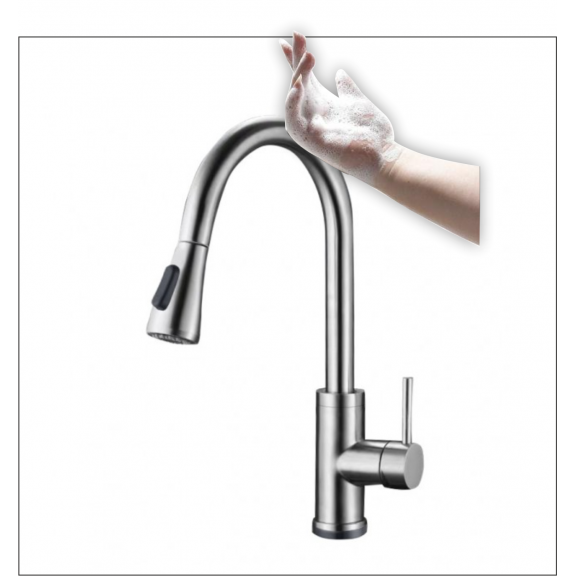 Brass Faucet » ICSA 710802  - Kitchen Faucets with pull-out shower