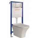 WC-Vorwandelemente mit Wand-WC und Spülknopf BG 097ST / 90mm/ + 3435W SET RAYA 5 IN 1