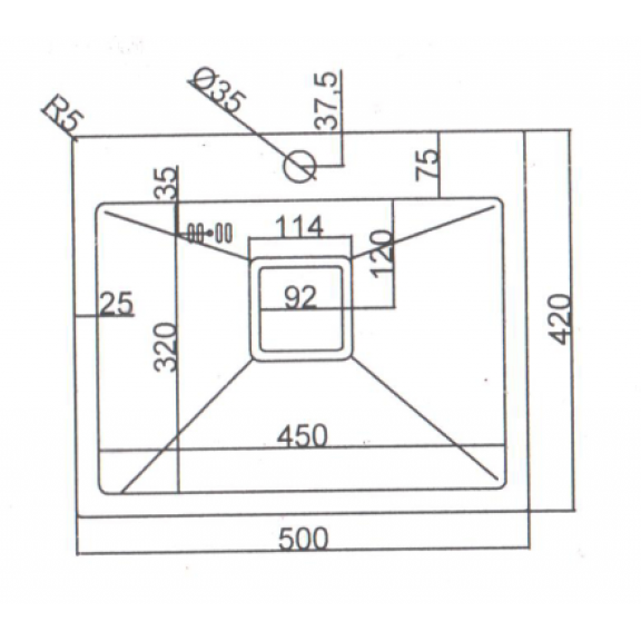 Küchenspüle Alpaka ICK 5032G