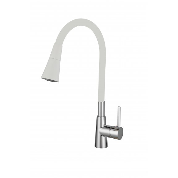 ορειχάλκινη μπαταρία » ICF 7108223 HAVANA WHITE  - Βρύσες κουζίνας με πτυσσόμενο ντους