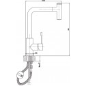 Brass faucet »   ICF 7163228  - Kitchen Faucets with pull-out shower