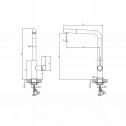 ορειχάλκινη μπαταρία » ICF 718650 BLACK  - Кухненски смесители с Композитно покритие
