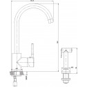 Brass faucet »   ICF 719612B  - Kitchen Faucets with pull-out shower
