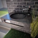 Countertop with washbasin - ICL 4712BL