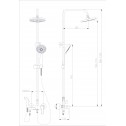 Shower set ICT 6018  - Ajustable Shower Systems Sunflower