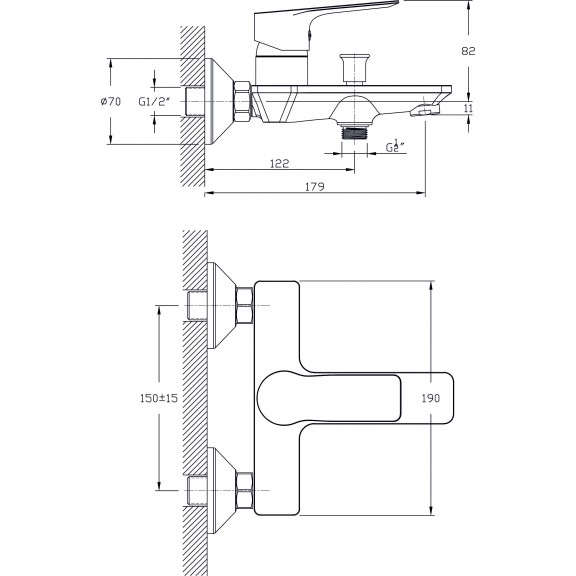 ορειχάλκινη μπαταρία » ALFI ICF 6486123  - Μπαταρίες Inter Ceramic