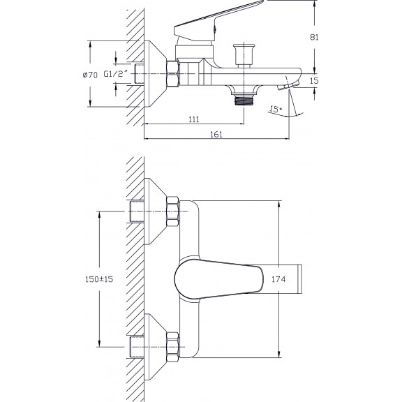 Месингов Смесител » ALFI ICF 6486123/ БЕЗ А-РИ