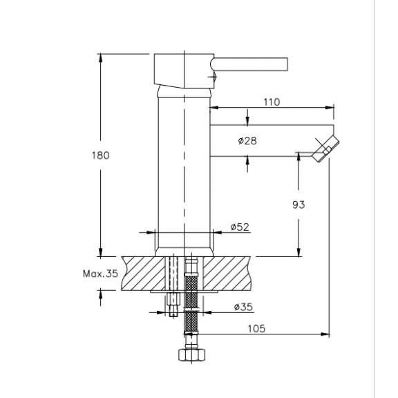 Brass faucet  -  KRISTI     ICF 1588290  - Faucets Inter Ceramic