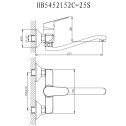 Brass faucet  -   LINNI » ICF  5452152  - Faucets Inter Ceramic