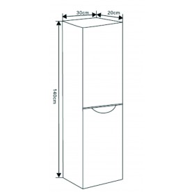 PVC Bathroom Column:  ICP  2516 Green